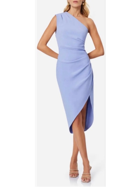 Elliatt Dresses & Skirts - NWT Elliatt One Shoulder Asymmetric Crepe Cocktail Dress Periwinkle M
